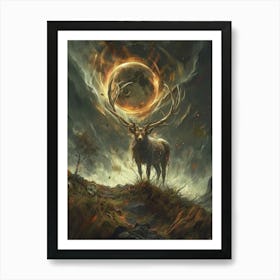 Deer Illustration 3 Art Print