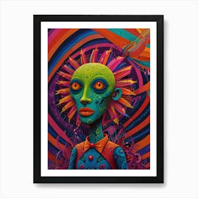 Psychedelic Alien Art Print