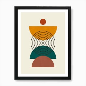 Lines and circles 14 Art Print