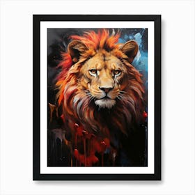 Lion painting 2 Art Print