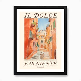 Il Dolce Far Niente Venice, Italy Watercolour Streets 3 Poster Art Print