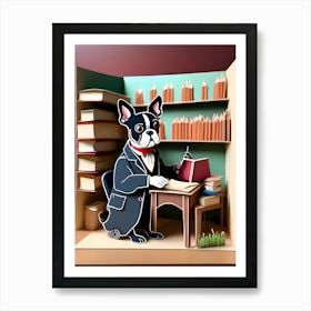 Boston Terrier-Reimagined 145 Art Print