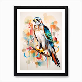 Bird Painting Collage Falcon 7 Art Print