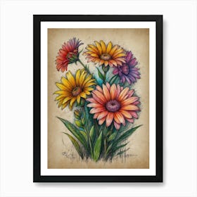 Gerber Daisies 1 Art Print