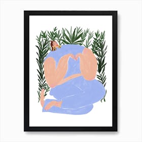 The Blue Girl  Art Print