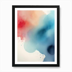 Abstract Watercolor Splatter Art Print