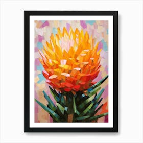 Cactus Painting Golden Barrel 1 Art Print