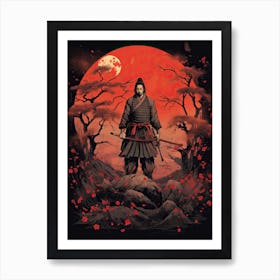 Samurai Rinpa School Style Illustration 8 Art Print