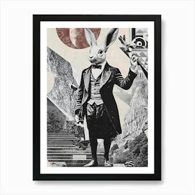 Rabbit In A Suit Art Print