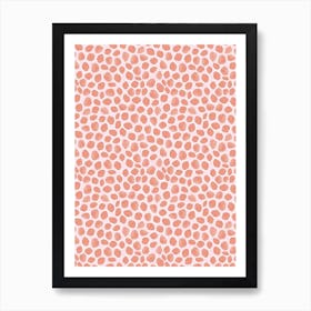 Peach Dots Art Print