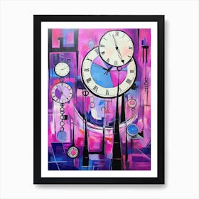 Time Abstract Geometric Illustration 2 Art Print