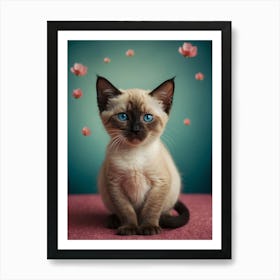 Siamese Kitten Canvas Art Art Print