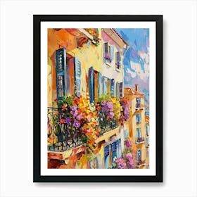 Balcony Painting In Nice 3 Art Print