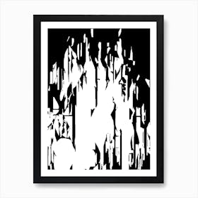 Abstract Black And White by F Parrish 2023 Art Print