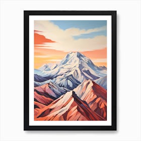 Mount Mckinley Denali Usa 6 Mountain Painting Art Print