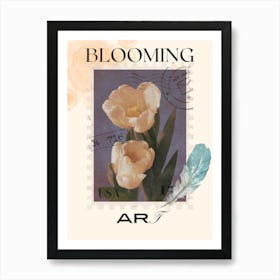 Blooming Feather Art Print