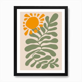 Leaf and Sun Art Print