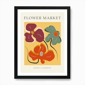 Soho Flower Market Print Art Print