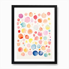 Watercolor Bubbles 1 Art Print