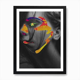 Neon Face Art Print