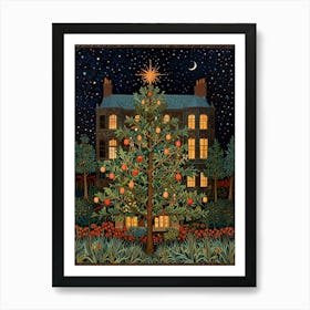 William Morris Christmas Tree 2 Art Print