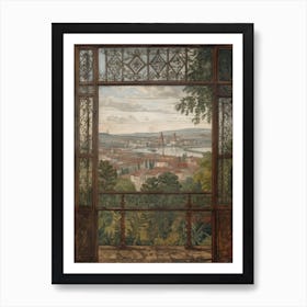 A Window View Of Vienna In The Style Of Art Nouveau 3 Art Print