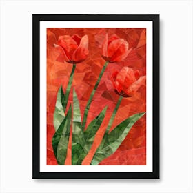 Red Tulips 17 Art Print