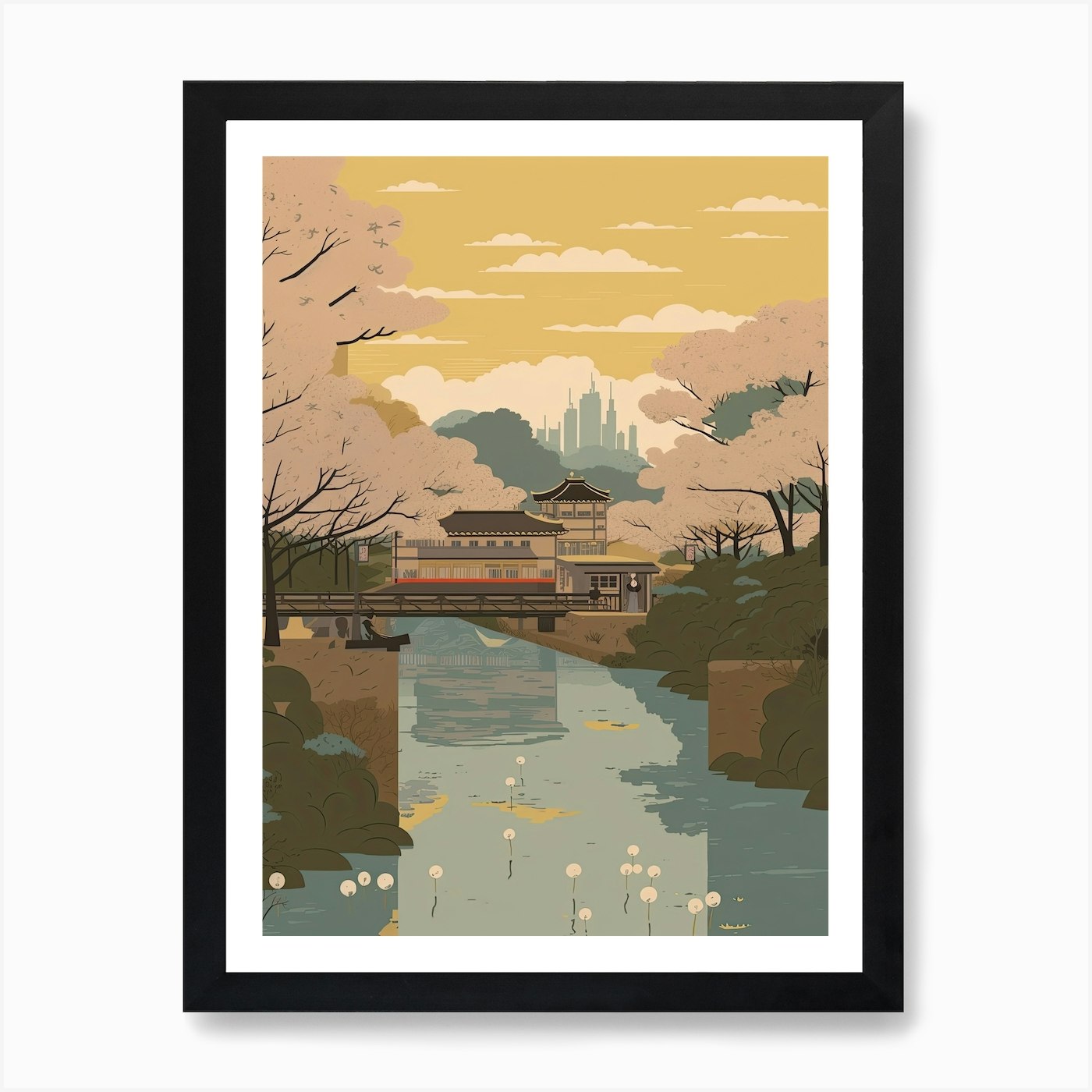 Nagoya Travel Illustration 1 Art Pr Framed Wall Art Poster Canvas Print Picture - Picture 2 of 4