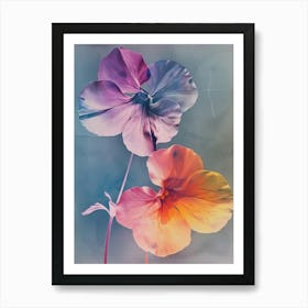 Iridescent Flower Nasturtium 2 Art Print