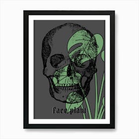 Face Plant Skull Art Print