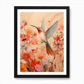 Hummingbird 2 Detailed Bird Painting Art Print