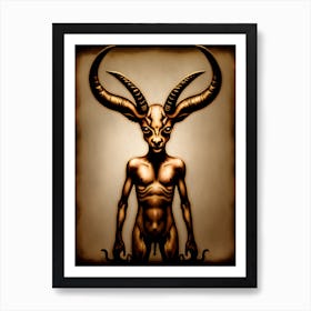 Horned Demon Art Print