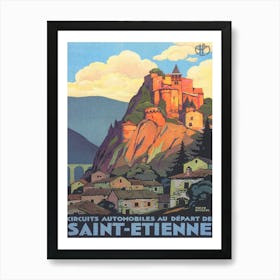 Saint-Etienne France Vintage Travel Poster Art Print