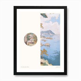 Kamakura Japan 1 Cut Out Travel Poster Art Print