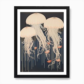 Comb Jellyfish Traditional Japanese Illustration 1 Art Print