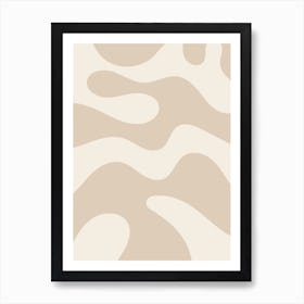 Beige Abstract Art Print