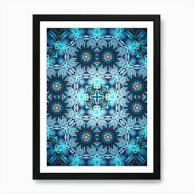 Abstract Pattern Blue Stars 1 Art Print