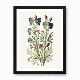 Nemesia 1 Floral Botanical Vintage Poster Flower Art Print