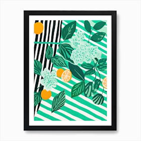 Mint Summer Illustration 2 Art Print