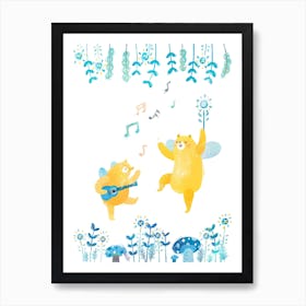 Bee Bears Art Print