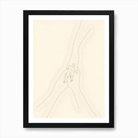 Two Hands Holding Each Other 1 Art Print