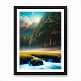 River In The Mountains 6 Art Print