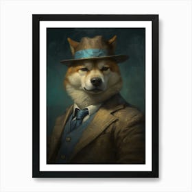 Gangster Dog Akita 2 Art Print