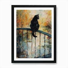 Cat On Bridge Art Print