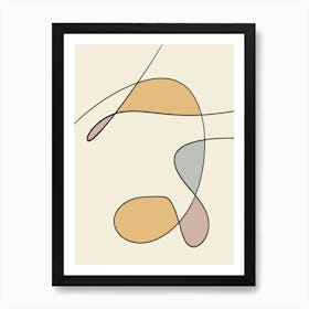 Abstract Painting line ballet 03 Art Print