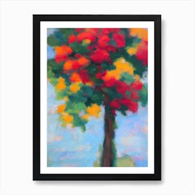 Arborvitae tree Abstract Block Colour Art Print