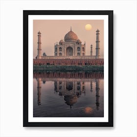 Taj Mahal Sunset Art Print