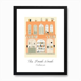 Valencia The Book Nook Pastel Colours 1 Poster Art Print