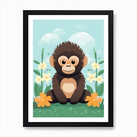 Baby Animal Illustration  Gorilla 2 Art Print