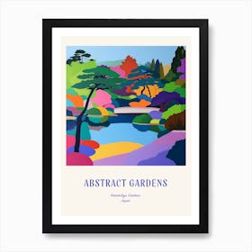 Colourful Gardens Hamarikyu Gardens Japan 2 Blue Poster Art Print